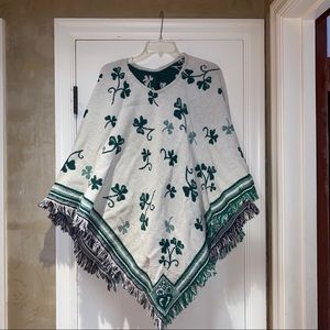 Irish woven poncho